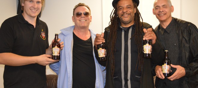 Assistant Brewer Ethan Kannor meets UB40, Brentwood Festival