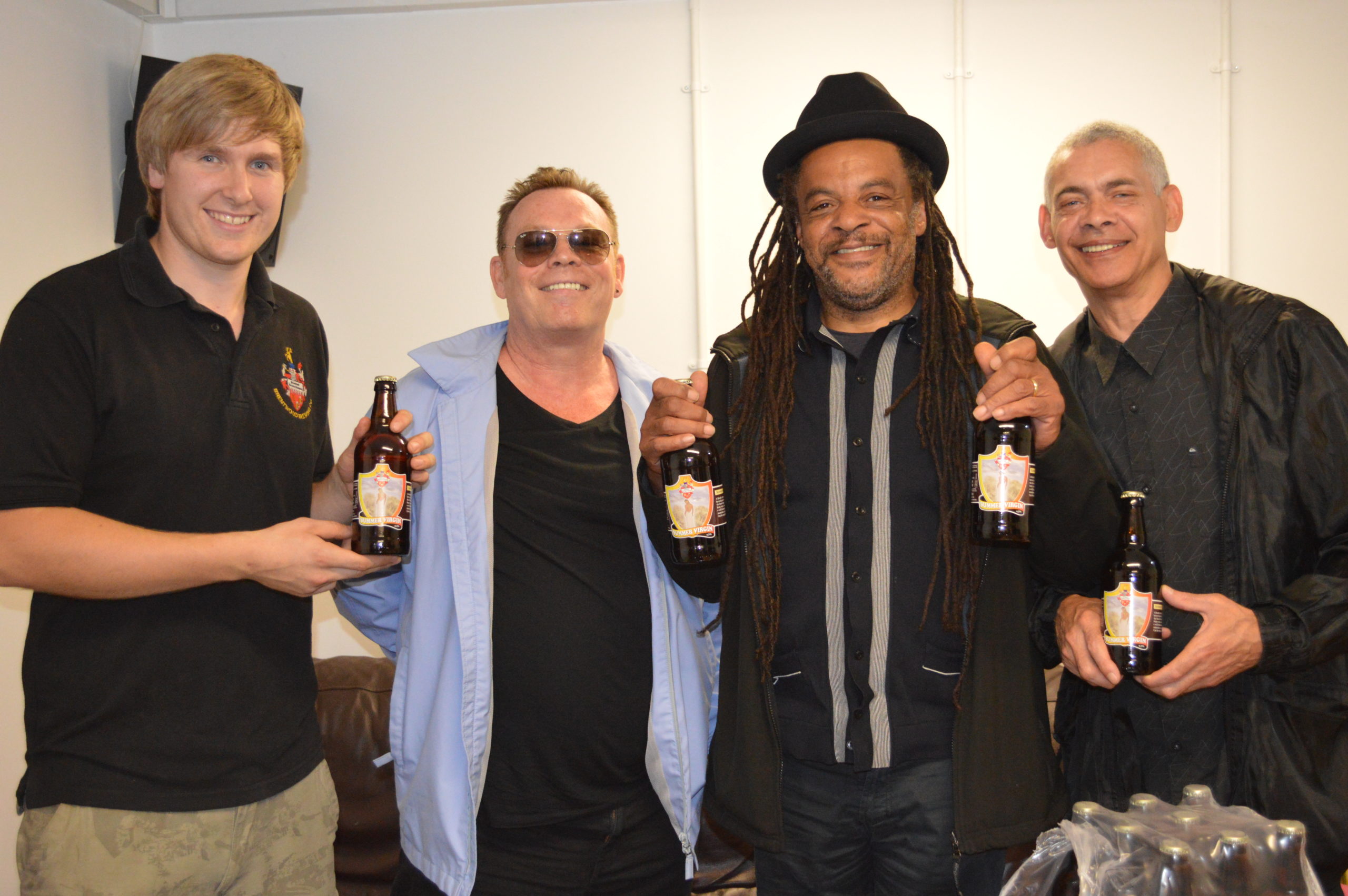 Assistant Brewer Ethan Kannor meets UB40, Brentwood Festival