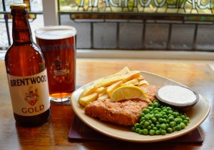 Brentwood Gold is the perfect partner for Fish and Chips at The White Horse
