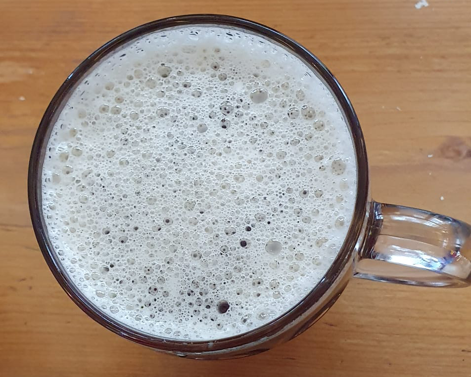 A pint of gluten free craft ale from Brentwood Brewery